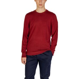 Calvin Klein Jeans Mens Crew Neck Sweater Solid Burgundy - Bordo Cotton - Size Small