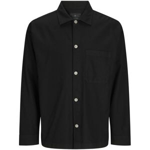 Jack & Jones Mens Polo Shirts Full Sleeve Button Down - Black - Size 2xl