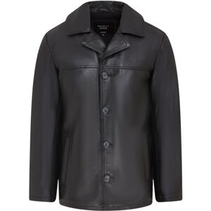 Infinity Leather Mens Black 4 Button Italian Blazer Jacket - Loxton Lamb Leather - Size Small