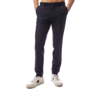 Hugo Mens Hesten232x Trousers In Dark Blue Wool - Size 34w/32l