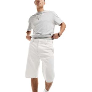 Calvin Klein Jeans Mens Denim Shorts In White - Sky Blue - Size 31 (Waist)