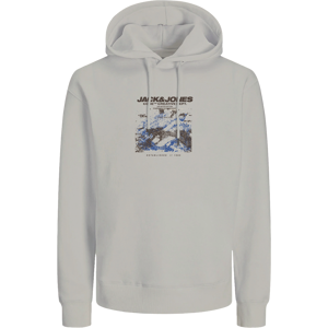 Jack & Jones Mens Casual Hoodie Long Sleeve - Stone - Size Medium