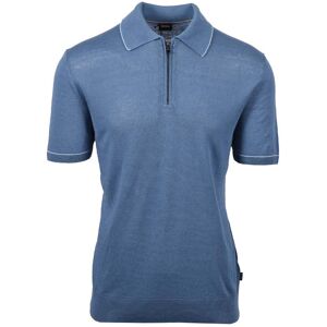 Hugo Boss Black Mens H Jiovanotto Knitted Polo Shirt Light Pastel Blue - Size 2xl