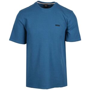 Hugo Boss Black Mens Waffle T-Shirt Open Blue - Size 2xl