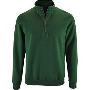 Sols Mens Stan Contrast Zip Neck Sweatshirt (Bottle Green) - Size 2xl Sols Mens Stan Contrast Zip Neck Sweatshirt (Bottle Green) - Size 2xl