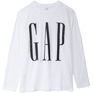 Gap Mens Long Sleeve T-Shirt Logo Front - White Cotton - Size Medium Gap Mens Long Sleeve T-Shirt Logo Front - White Cotton - Size Medium