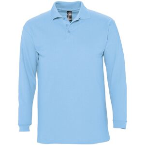 Sols Mens Winter Ii Long Sleeve Pique Cotton Polo Shirt (Sky) - Multicolour - Size Small Sols Mens Winter Ii Long Sleeve Pique Cotton Polo Shirt (Sky) - Multicolour - Size Small