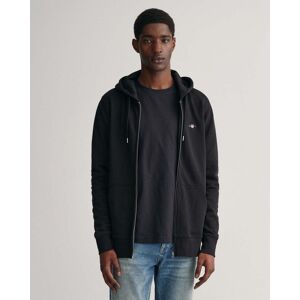 Gant Mens Regular Fit Shield Logo Full Zip Hoodie - Black Cotton - Size X-Large Gant Mens Regular Fit Shield Logo Full Zip Hoodie - Black Cotton - Size X-Large