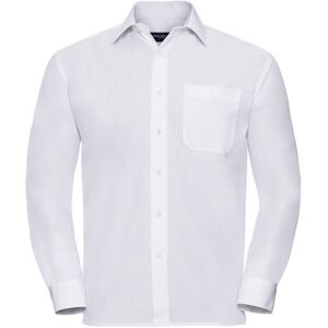 Russell Athletic Collection Mens Poplin Easy-Care Long-Sleeved Formal Shirt (White) - Size 2xl Russell Athletic Collection Mens Poplin Easy-Care Long-Sleeved Formal Shirt (White) - Size 2xl