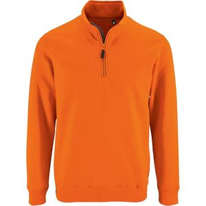 Sols Mens Stan Contrast Zip Neck Sweatshirt (Orange) - Size X-Large Sols Mens Stan Contrast Zip Neck Sweatshirt (Orange) - Size X-Large