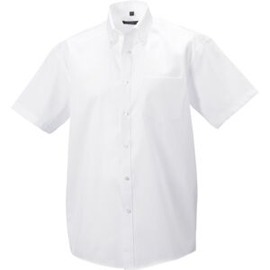 Russell Athletic Collection Mens Short Sleeve Ultimate Non-Iron Shirt (White) Cotton - Size 18.5 Inch Russell Athletic Collection Mens Short Sleeve Ultimate Non-Iron Shirt (White) Cotton - Size 18.5 Inch