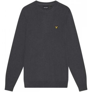 Lyle & Scott Cotton Merino Mens Crew Neck Jumper - Dark Grey - Size X-Large Lyle & Scott Cotton Merino Mens Crew Neck Jumper - Dark Grey - Size X-Large