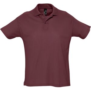 Sols Mens Summer Ii Pique Short Sleeve Polo Shirt (Burgundy) Cotton - Size Large Sols Mens Summer Ii Pique Short Sleeve Polo Shirt (Burgundy) Cotton - Size Large