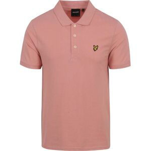 Lyle & Scott Mens Brand Chest Logo Palm Pink Polo Shirt Cotton - Size Large Lyle & Scott Mens Brand Chest Logo Palm Pink Polo Shirt Cotton - Size Large