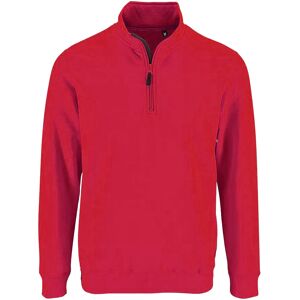 Sols Mens Stan Contrast Zip Neck Sweatshirt (Red) - Size 2xl Sols Mens Stan Contrast Zip Neck Sweatshirt (Red) - Size 2xl