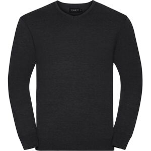 Russell Athletic Collection Mens Knitted V Neck Sweatshirt (Charcoal Marl) - Size 4xl Russell Athletic Collection Mens Knitted V Neck Sweatshirt (Charcoal Marl) - Size 4xl