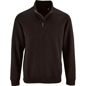 Sols Mens Stan Contrast Zip Neck Sweatshirt (Black) - Size X-Large Sols Mens Stan Contrast Zip Neck Sweatshirt (Black) - Size X-Large