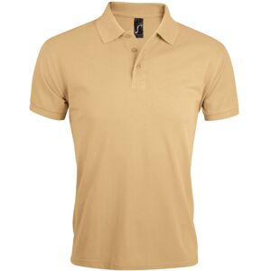 Sols Mens Prime Pique Plain Short Sleeve Polo Shirt (Sand) - Size 4xl Sols Mens Prime Pique Plain Short Sleeve Polo Shirt (Sand) - Size 4xl