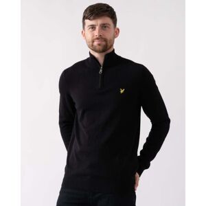Lyle & Scott Cotton Merino Mens Quarter Zip Jumper - Black Material_cotton - Size X-Large Lyle & Scott Cotton Merino Mens Quarter Zip Jumper - Black Material_cotton - Size X-Large