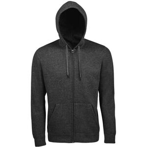 Sols Mens Seven Full Zip Hooded Sweatshirt / Hoodie (Charcoal Marl) - Size 2xl Sols Mens Seven Full Zip Hooded Sweatshirt / Hoodie (Charcoal Marl) - Size 2xl