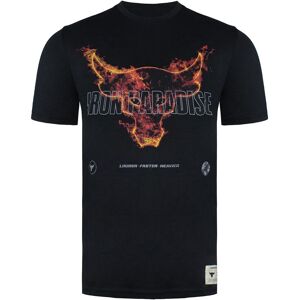 Under Armour X Project Rock Fire Black Crew Neck Mens T-Shirt 1361732 001 Cotton - Size X-Small Under Armour X Project Rock Fire Black Crew Neck Mens T-Shirt 1361732 001 Cotton - Size X-Small