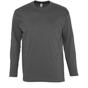 Sols Mens Monarch Long Sleeve T-Shirt (Dark Grey) - Size 4xl Sols Mens Monarch Long Sleeve T-Shirt (Dark Grey) - Size 4xl