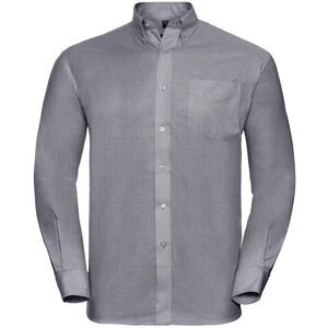 Russell Athletic Collection Mens Oxford Easy-Care Long-Sleeved Formal Shirt (Silver) - Size 17 Inch Russell Athletic Collection Mens Oxford Easy-Care Long-Sleeved Formal Shirt (Silver) - Size 17 Inch