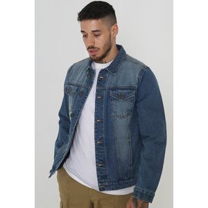 Brave Soul Mens Classic Denim Jacket - Blue Cotton - Size Small Brave Soul Mens Classic Denim Jacket - Blue Cotton - Size Small