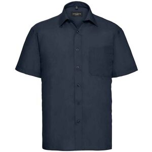 Russell Athletic Collection Mens Poplin Easy-Care Short-Sleeved Formal Shirt (French Navy) - Size 17 Inch Russell Athletic Collection Mens Poplin Easy-Care Short-Sleeved Formal Shirt (French Navy) - Size 17 Inch