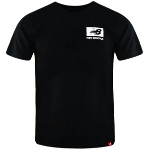 New Balance Mens Short Sleeve Black Crew Neck Men Nb Essentials Id T-Shirt Mt13518 Bk Cotton - Size Medium New Balance Mens Short Sleeve Black Crew Neck Men Nb Essentials Id T-Shirt Mt13518 Bk Cotton - Size Medium