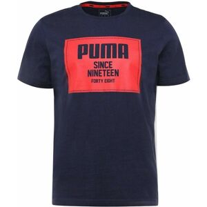 Puma Graphic Logo Short Sleeve Crew Neck Navy Blue Mens T-Shirt 852395 06 Cotton - Size Small Puma Graphic Logo Short Sleeve Crew Neck Navy Blue Mens T-Shirt 852395 06 Cotton - Size Small