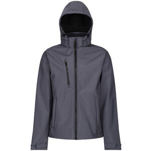 Regatta Mens Venturer Hooded Soft Shell Jacket (Seal Grey/black) - Size Large Regatta Mens Venturer Hooded Soft Shell Jacket (Seal Grey/black) - Size Large