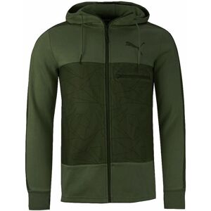 Puma Evolution Long Sleeve Zip Up Green Mens Hooded Track Jacket 574512 03 - Dark Green Cotton - Size Small Puma Evolution Long Sleeve Zip Up Green Mens Hooded Track Jacket 574512 03 - Dark Green Cotton - Size Small