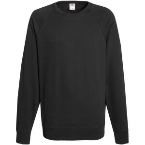 Fruit Of The Loom Mens Lightweight Raglan Sweatshirt (240 Gsm) (Black) - Size Medium Fruit Of The Loom Mens Lightweight Raglan Sweatshirt (240 Gsm) (Black) - Size Medium