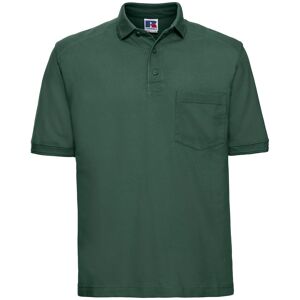 Russell Athletic Mens Ripple Collar & Cuff Short Sleeve Polo Shirt (Bottle Green) - Size 6xl Russell Athletic Mens Ripple Collar & Cuff Short Sleeve Polo Shirt (Bottle Green) - Size 6xl