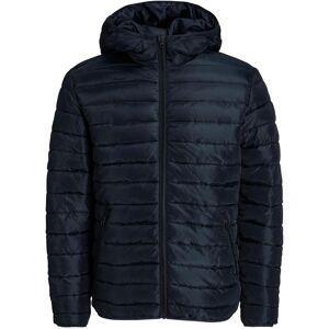 Jack & Jones Mens Hooded Puffer Jacket, Full Zip, Long Sleeve - Black Nylon - Size X-Large Jack & Jones Mens Hooded Puffer Jacket, Full Zip, Long Sleeve - Black Nylon - Size X-Large