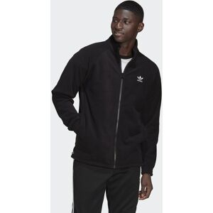 Adidas Originals Mens Adicolor Classics Trefoil Teddy Fleece Jacket - Black Recycled Material - Size Small Adidas Originals Mens Adicolor Classics Trefoil Teddy Fleece Jacket - Black Recycled Material - Size Small