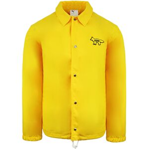 Puma X Maison Kitsune Long Sleeve Collared Yellow Mens Coach Jacket 530430 30 Nylon - Size Large Puma X Maison Kitsune Long Sleeve Collared Yellow Mens Coach Jacket 530430 30 Nylon - Size Large