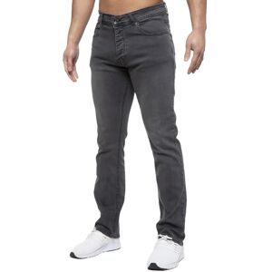 Enzo Mens Straight Fit Stretch Denim Jeans - Grey Cotton - Size 42w/32l Enzo Mens Straight Fit Stretch Denim Jeans - Grey Cotton - Size 42w/32l