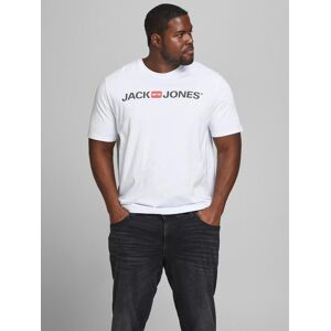 Jack & Jones Mens T-Shirt, King Size Short Sleeve Crew Neck - White - Size 5xl Jack & Jones Mens T-Shirt, King Size Short Sleeve Crew Neck - White - Size 5xl