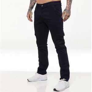 Enzo Mens Cargo Combat Chinos - Navy Cotton - Size 28w/32l Enzo Mens Cargo Combat Chinos - Navy Cotton - Size 28w/32l