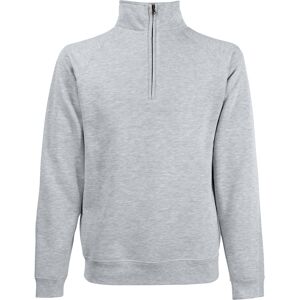 Fruit Of The Loom Mens Zip Neck Sweatshirt (Heather Grey) - Size 4xl Fruit Of The Loom Mens Zip Neck Sweatshirt (Heather Grey) - Size 4xl