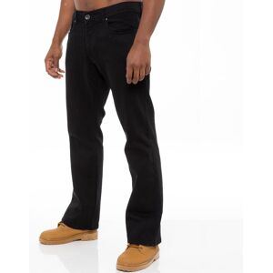 Enzo Mens Bootcut Stretch Denim Jeans - Black Cotton - Size 36w/32l Enzo Mens Bootcut Stretch Denim Jeans - Black Cotton - Size 36w/32l