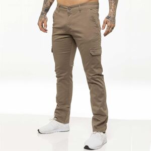 Enzo Mens Cargo Combat Chinos - Beige Cotton - Size 38w/32l Enzo Mens Cargo Combat Chinos - Beige Cotton - Size 38w/32l