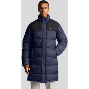 Lyle & Scott Mens Longline Wadded Puffer Jacket In Navy Nylon - Size X-Large Lyle & Scott Mens Longline Wadded Puffer Jacket In Navy Nylon - Size X-Large