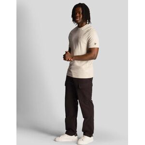 Lyle & Scott Mens Embroidered T-Shirt In Beige Cotton - Size Medium Lyle & Scott Mens Embroidered T-Shirt In Beige Cotton - Size Medium