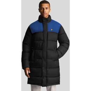 Lyle & Scott Mens Longline Wadded Puffer Jacket In Black Nylon - Size X-Large Lyle & Scott Mens Longline Wadded Puffer Jacket In Black Nylon - Size X-Large