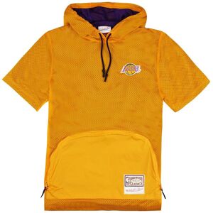 Mitchell & Ness Los Angeles Lakers Mens Hooded T-Shirt - Yellow - Size Large Mitchell & Ness Los Angeles Lakers Mens Hooded T-Shirt - Yellow - Size Large