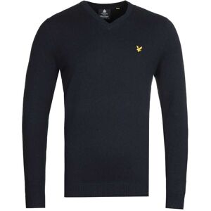 Lyle & Scott Mens V-Neck Merino Cotton Dark Navy Sweater - Size X-Small Lyle & Scott Mens V-Neck Merino Cotton Dark Navy Sweater - Size X-Small