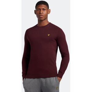 Lyle & Scott Mens Cotton Merino Crew Neck Jumper In Burgundy - Size Small Lyle & Scott Mens Cotton Merino Crew Neck Jumper In Burgundy - Size Small